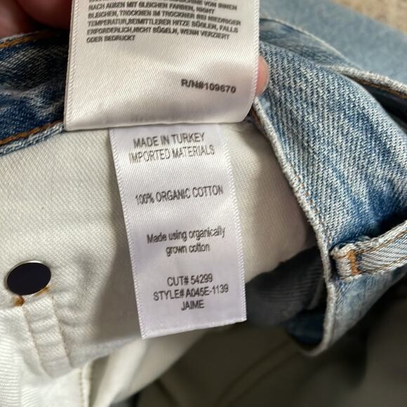 AGOLDE Jamie High Rise Classic Ripped Cotton Jeans - Picture 11 of 15